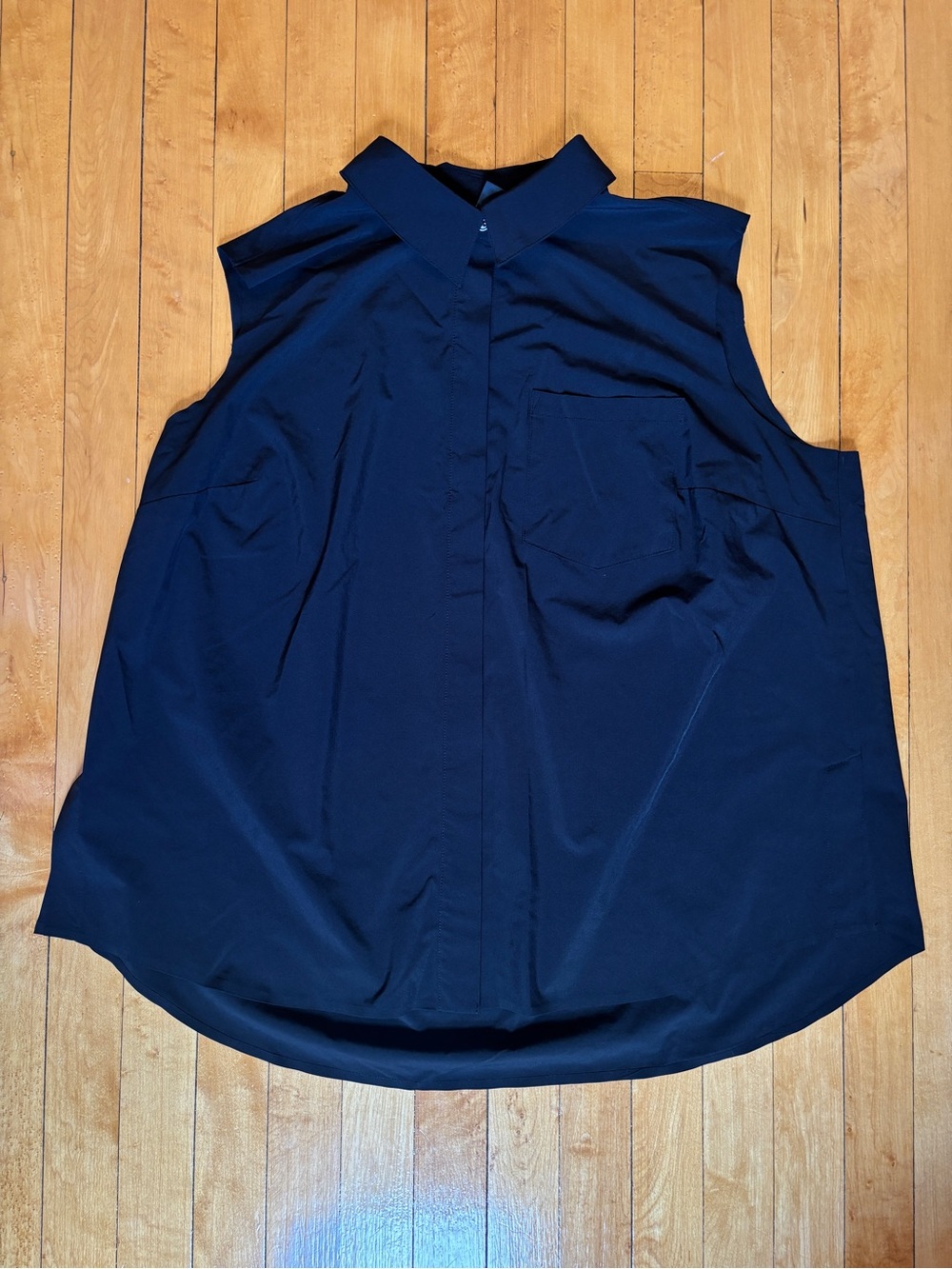 EUC Athleta Everlasting Tank, Black Sleeveless Button-Down Top | Women’s Plus 1X